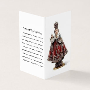 INFANT OF PRAGUE NOVENA PRAYER Card