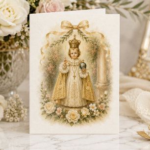 Infant of Prague Traditional Catholic Wedding Card