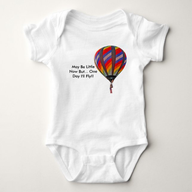 Infant Onesy With Hot Air Balloon Baby Bodysuit (Front)