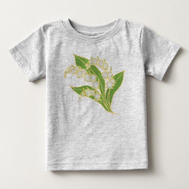 Infant Organic Creeper: Lily of the Valley Baby T-Shirt (Front)