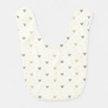 Infant Pastel Mickey Mouse Icon and Star Pattern Baby Bib