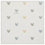 Infant Pastel Mickey Mouse Icon and Star Pattern Fabric