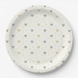 Infant Pastel Mickey Mouse Icon and Star Pattern Paper Plates