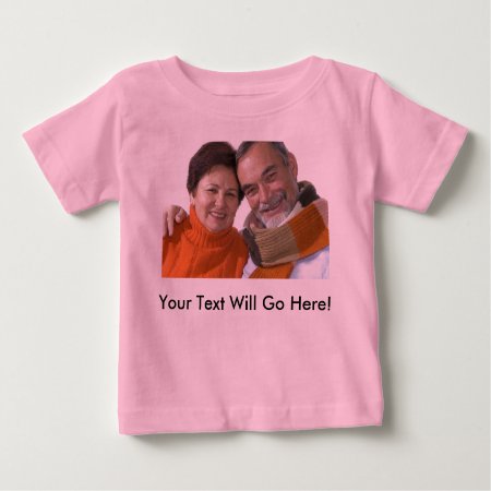 Infant Shirt With Custom Photo And Text