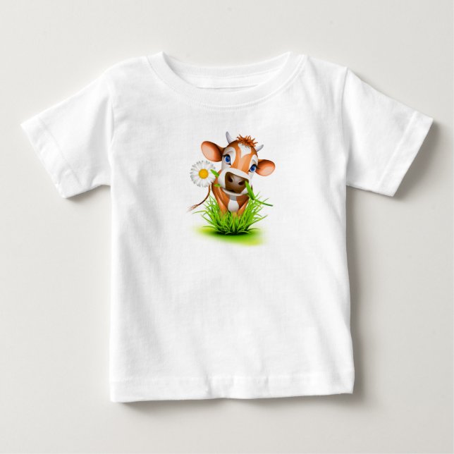 Infant T-Shirt-Daisy Cow Baby T-Shirt (Front)
