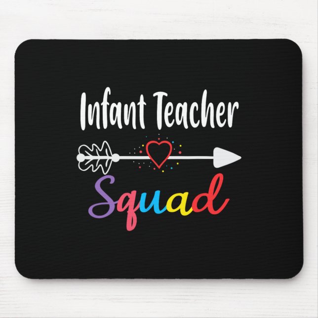 Infant Teacher Squad Fun Back To School Teacher su Mouse Pad (Front)
