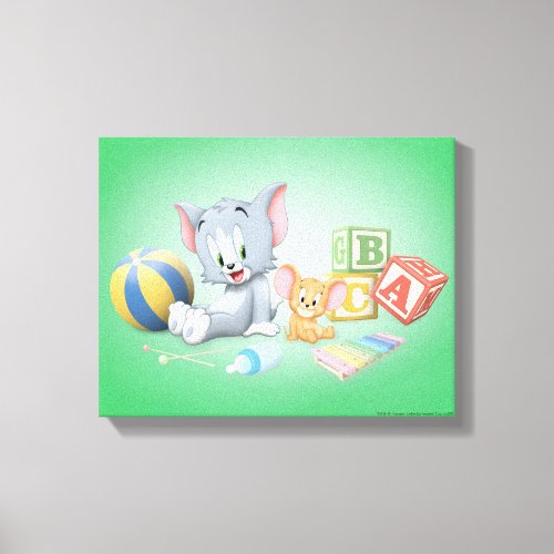 Infant Tom and Jerry Playing With Toys Canvas Print