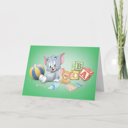 Infant Tom and Jerry Playing With Toys Card