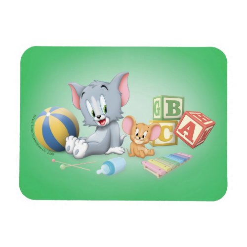 Infant Tom and Jerry Playing With Toys Magnet