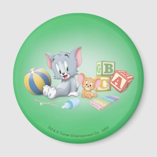 Infant Tom and Jerry Playing With Toys Magnet