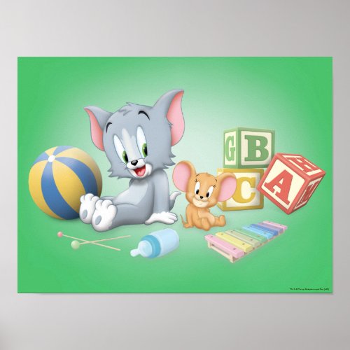 Infant Tom and Jerry Playing With Toys Poster