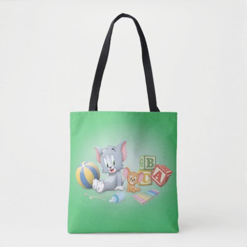 Infant Tom and Jerry Playing With Toys Tote Bag