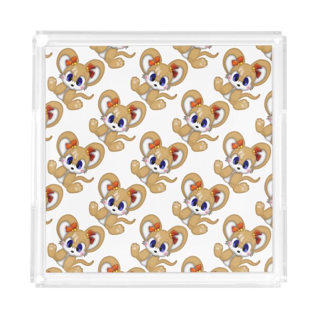 Infant Vanity Tray/Cute Mouse Acrylic Tray (Front)