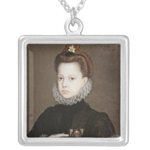 Infanta Isabella Clara Eugenia Silver Plated Necklace
