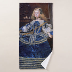 Infanta Margarita Teresa Blue Dress, Velazquez Bath Towel