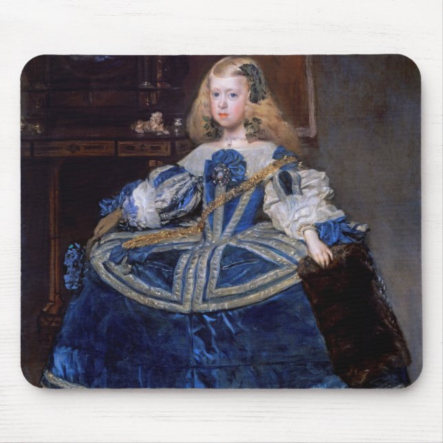 Infanta Margarita Teresa Blue Dress, Velazquez Mouse Pad (Front)
