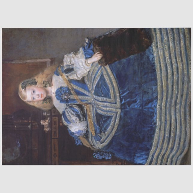 Infanta Margarita Teresa Blue Dress, Velazquez Tissue Paper (Front)