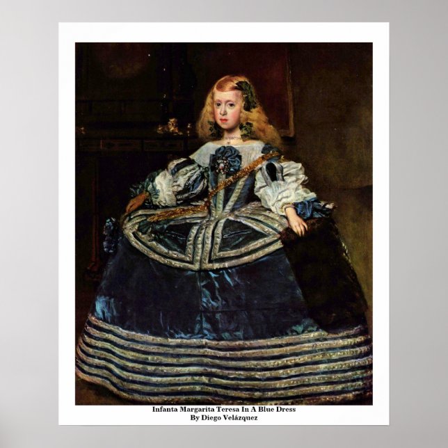 Infanta Margarita Teresa In A Blue Dress Poster (Front)