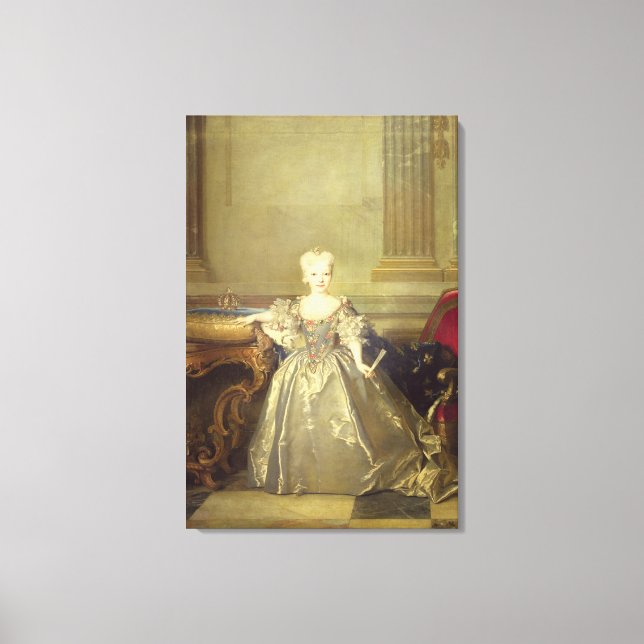 Infanta Maria Ana Victoria de Borbón, 1724 (oil on Canvas Print (Front)