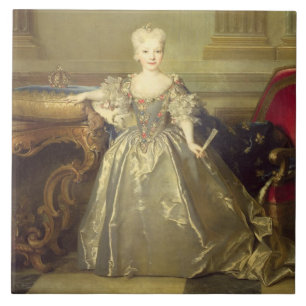 Infanta Maria Ana Victoria de Borbón, 1724 (oil on Ceramic Tile