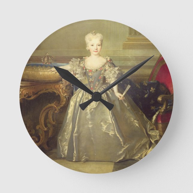 Infanta Maria Ana Victoria de Borbón, 1724 (oil on Round Clock (Front)