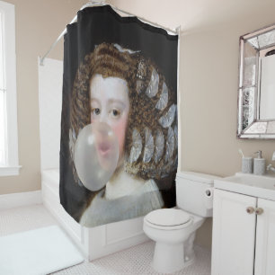 Infanta Maria Teresa blowing bubble gum Shower Curtain