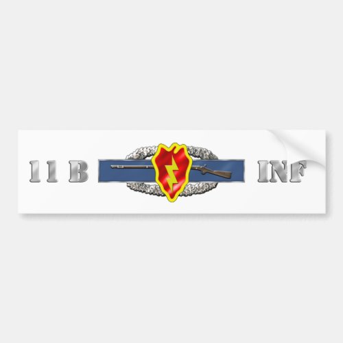 INFANTRY 11B 25TH ID BUMPER STICKER