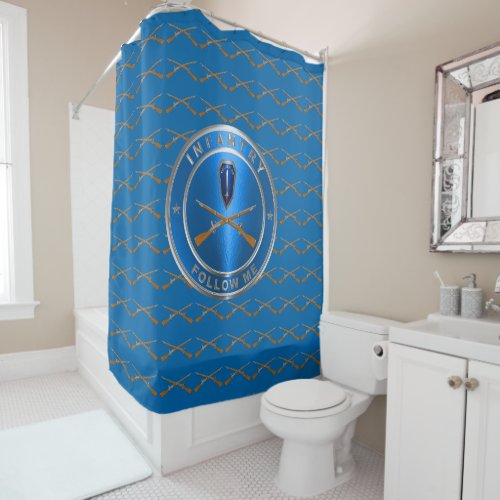 Infantry 11B Shower Curtain