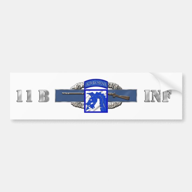 INFANTRY 11B XVIII 18th Airborne CORPS Bumper Sticker (Front)