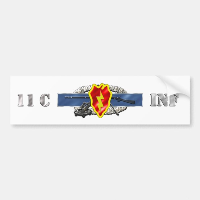 INFANTRY 11C 25TH ID BUMPER STICKER (Front)