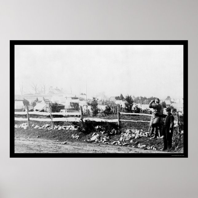 Infantry and Camp in Tenallytown 1864 Poster (Front)