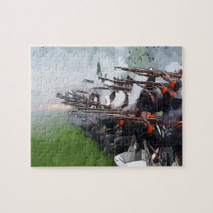 Infantry Firing Muskets Jigsaw Puzzle