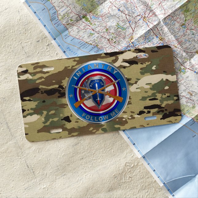 Infantry  license plate (In Situ)