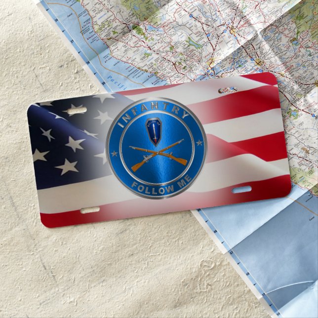 Infantry  license plate (In Situ)