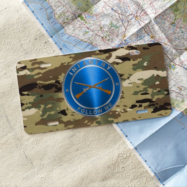 Infantry  license plate (In Situ)