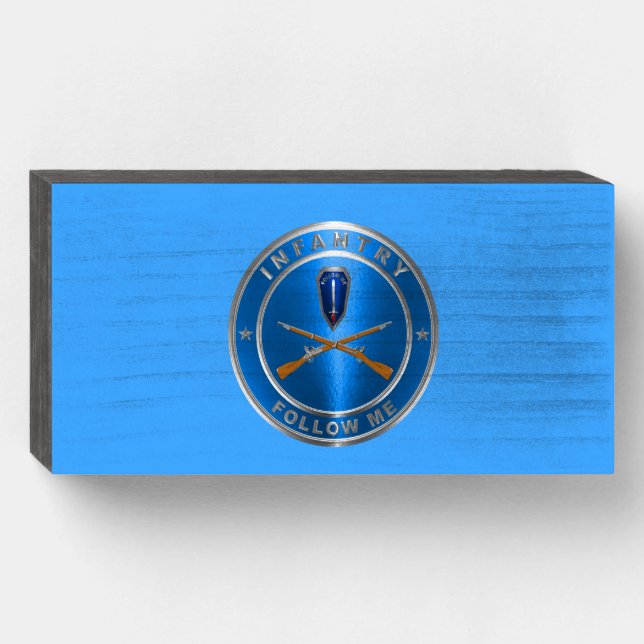 Infantry Veteran  Wooden Box Sign (Front Horizontal)