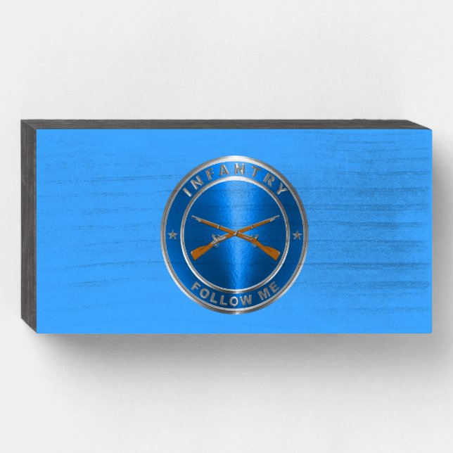 Infantry Veteran  Wooden Box Sign (Front Horizontal)