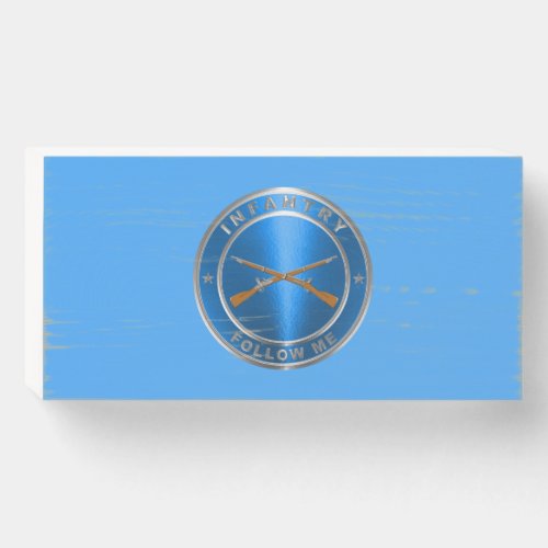 Infantry Veteran Wooden Box Sign