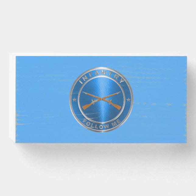 Infantry Veteran Wooden Box Sign (Front Horizontal)