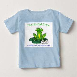 Infant's Frog on a Lily Pad White on Blue T-Shirt