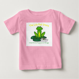 Infant's Frog on a Lily Pad White on Pink T-Shirt