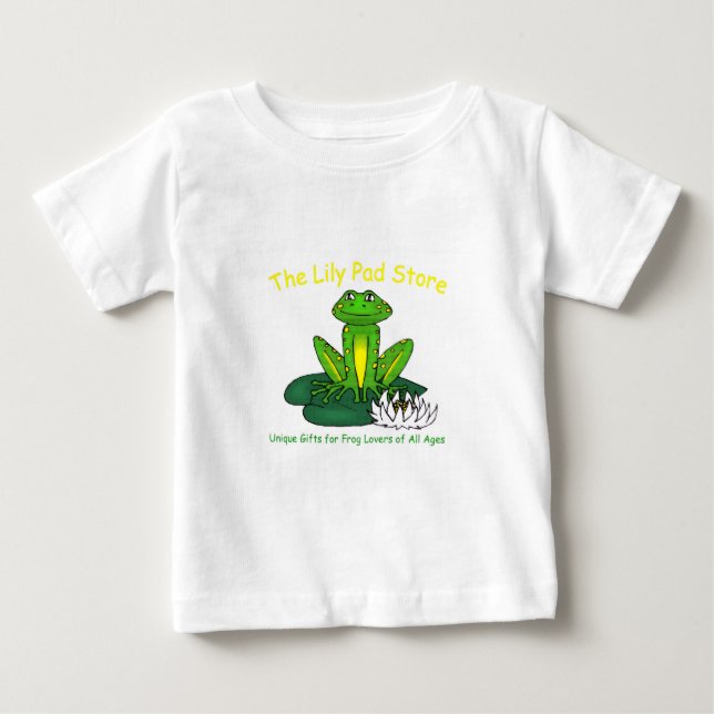 Infant's Frog on a Lily Pad White T-Shirt (Front)