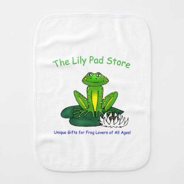 Infant's Frog on Lily Pad Burb Cloth (Front)