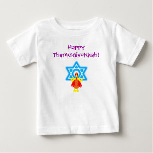 Infants Thanksgivukkah Funny Turkeys Tshirt