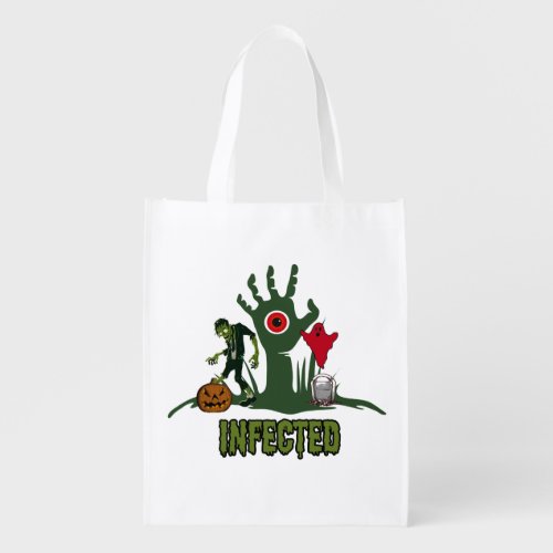 infected style zombies living dead lovers grocery bag