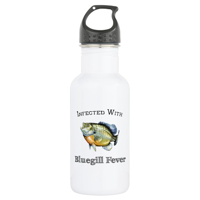 Infected With Bluegill Fever Stainless Steel Water Bottle (Front)