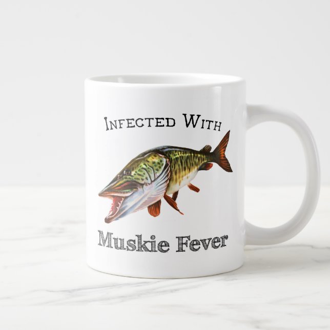 Infected With Muskie Fever Giant Coffee Mug (Right)