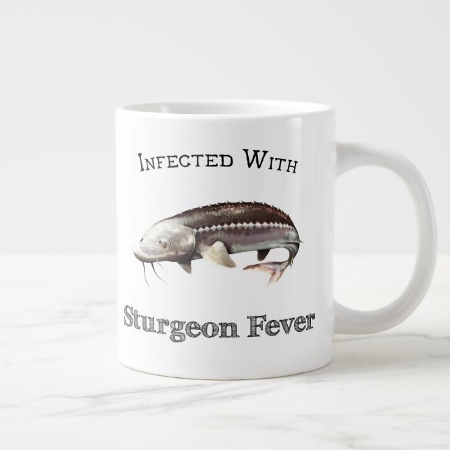 Infected With Sturgeon Fever Giant Coffee Mug (Right)