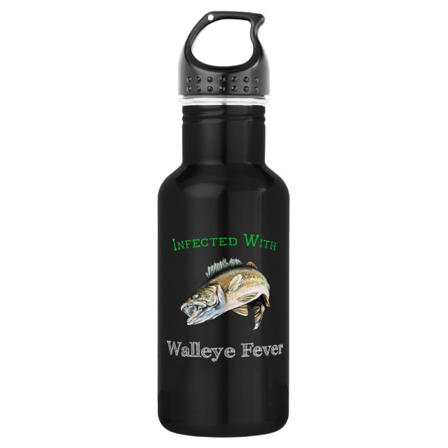 Infected With Walleye Fever Stainless Steel Water Bottle (Front)