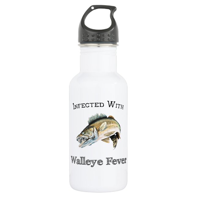 Infected With Walleye Fever Stainless Steel Water Bottle (Front)
